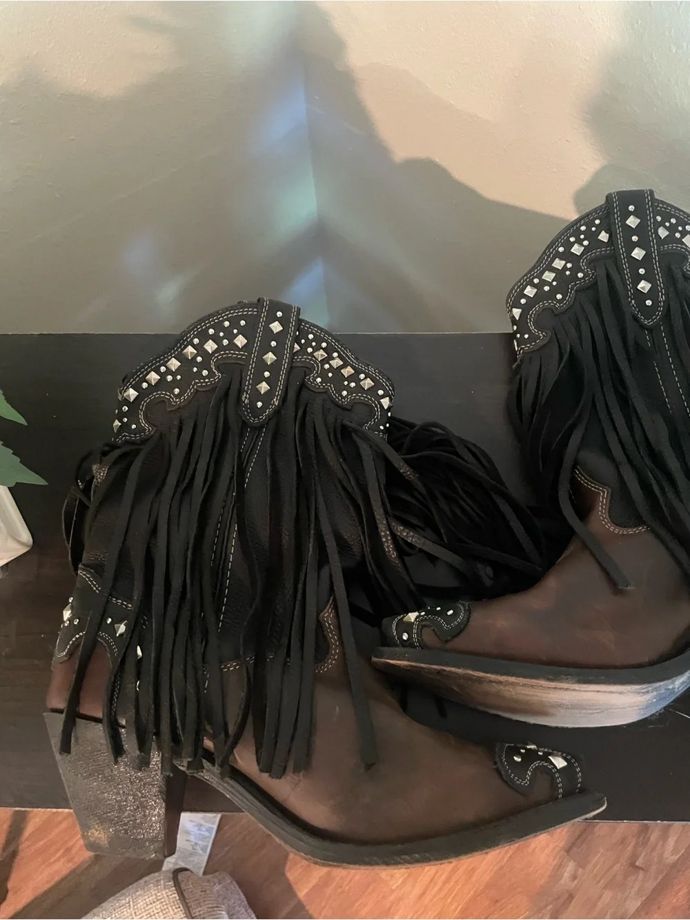 Rockin Country Fringe Embellished Cowboy Boots